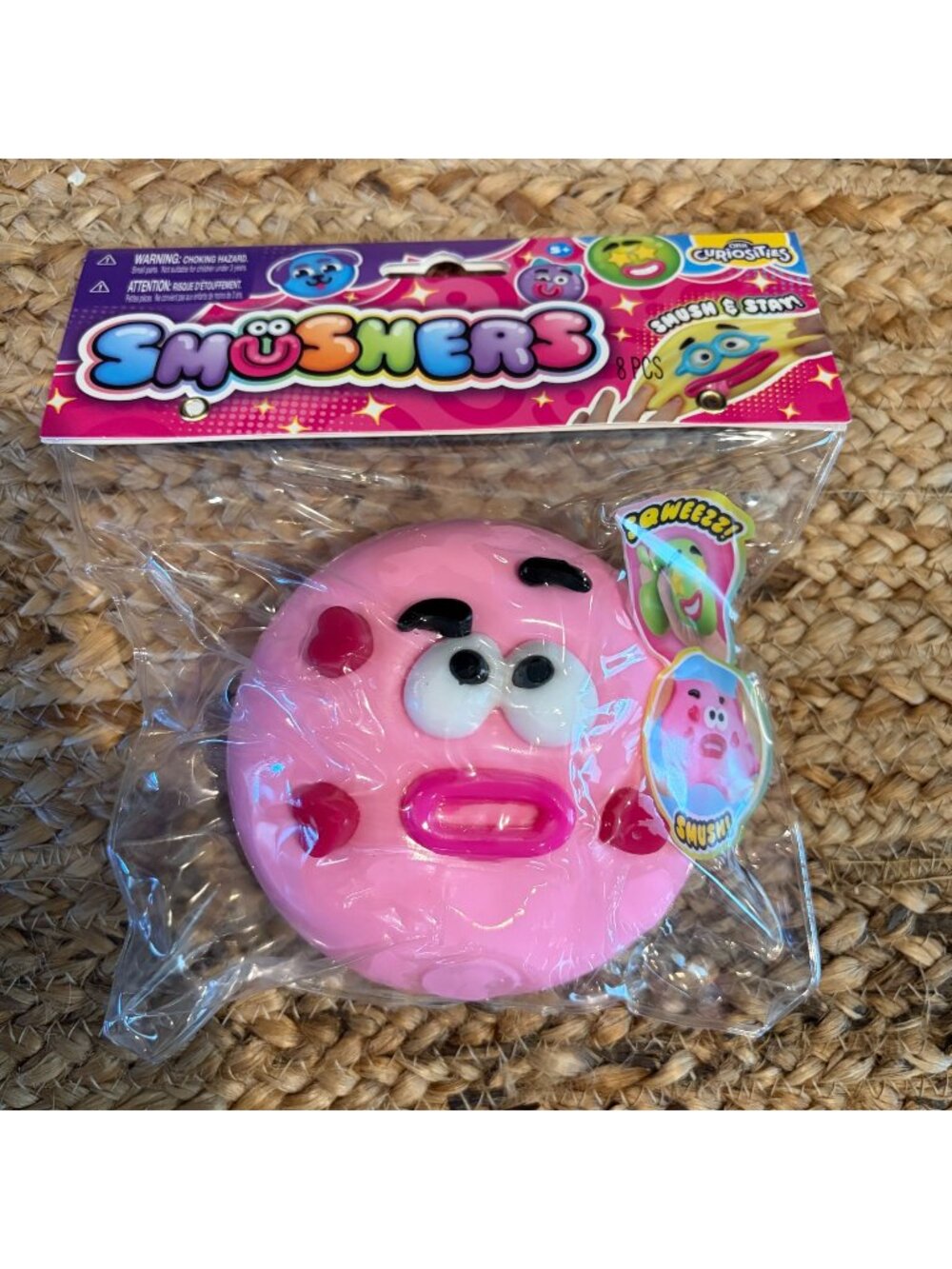 ORB Curiosities Smushers Squeeze Toy Face Swap Sensory PINK Squishy Squeezy NIB